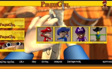 PirateGirl - webové stránky z roku 2007