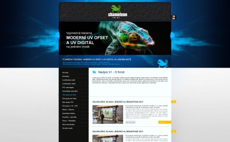 Chameleon Print - webové stránky