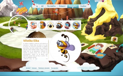 3D webové stránky Moo Goo