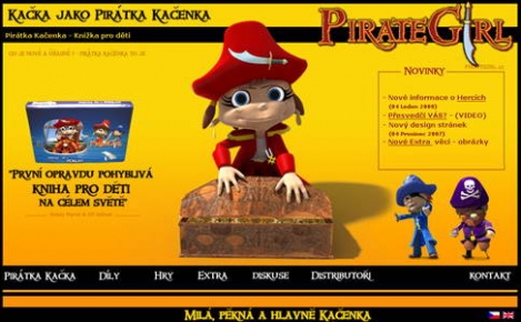 PirateGirl - webové stránky z roku 2007