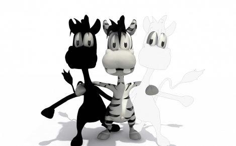 3D cartoon maskot Zebra