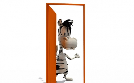 3D cartoon maskot Zebra