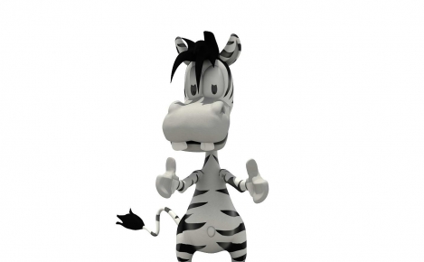 3D cartoon maskot Zebra