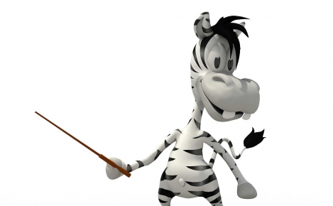 3D cartoon maskot Zebra