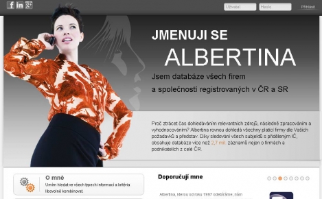 Albertina - tvorba www stránek databáze firem
