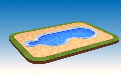 3D model bazénu