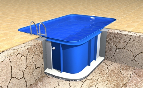 3D řez produktu - bazén
