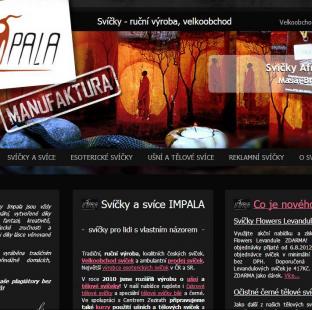 Manufaktura svíček a svící. - webdesign na míru