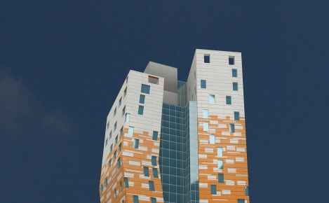 3D model budoty AZ Tower v Brně