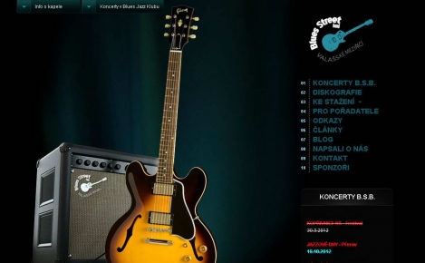 Webdesign Blues Jazz klubu