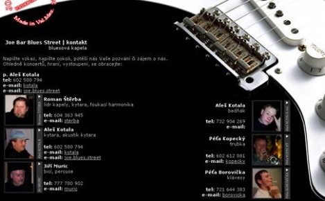 Webdesign Blues Jazz klubu