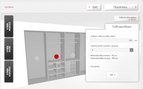 3D konfigurátor skříní