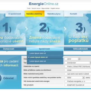 Energie Online - webdesign