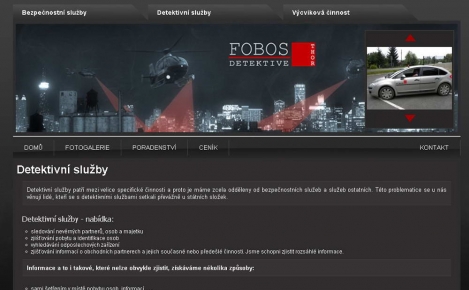 Fobos Thor - tvorba webových stránek bezpečnostní agentury