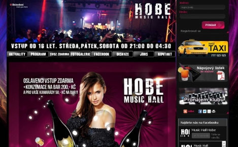 Hobe Music Club - web diskotéky v Pardubicích