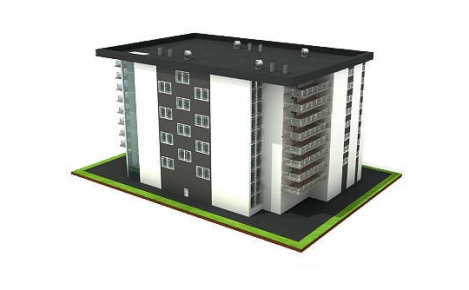 3D vizualizace panelového domu