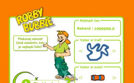 Flash interaktivní hra  Robby Bubble
