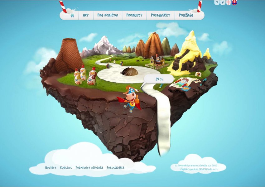 3D webové stránky Moo Goo