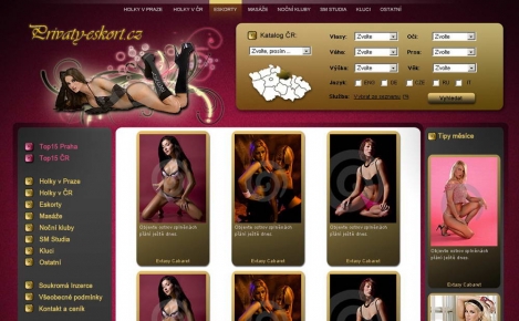 Priváty Eskort - webdesign erotického webu
