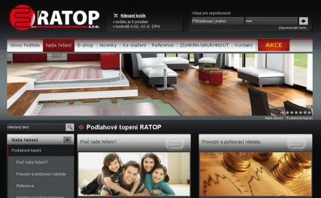 Ratop s.r.o. - webové stránky na zakázku, webdesign na míru